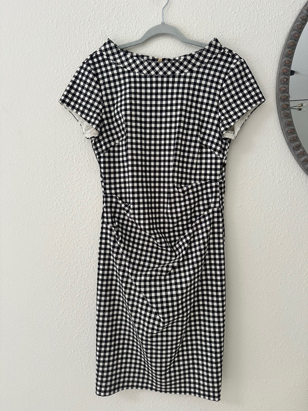 Sara Campbell Classic Black & White Gingham Sheath Dress